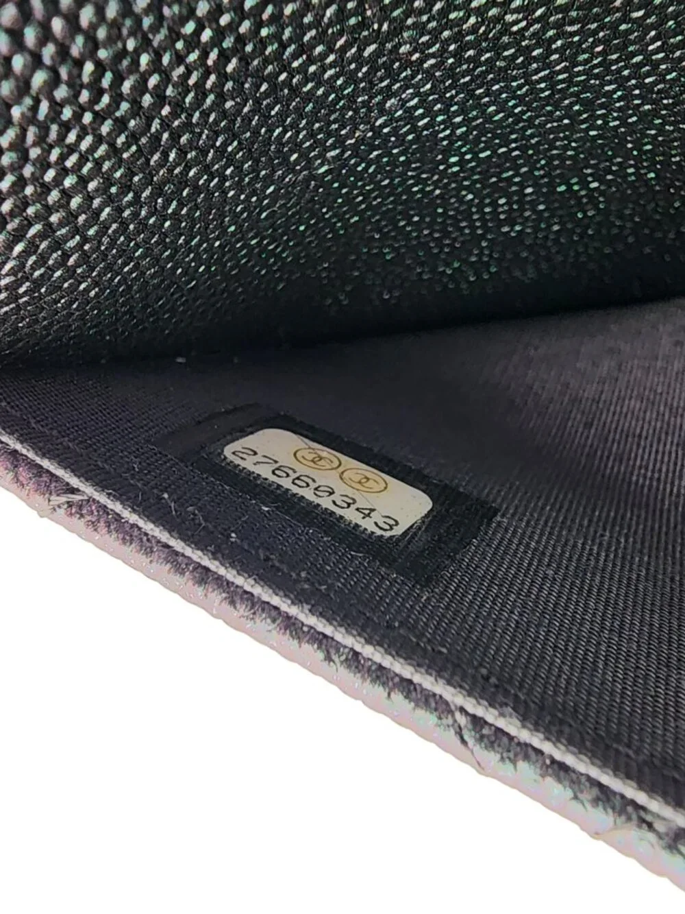 Chanel Iridescent Green Caviar Wallet on Chain WOC